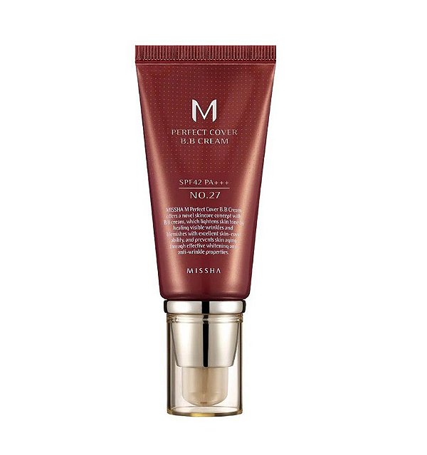 BB Cream Missha 31 Golden Beige M Perfect Cover 50ml Base Facial