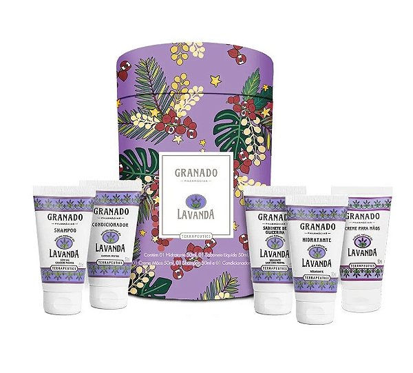 Kit Terrapeutics Lavanda - 5 itens + fibralata - Granado