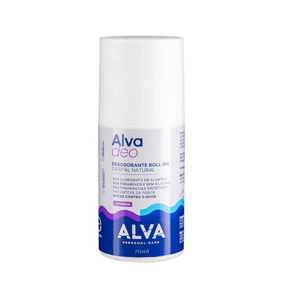 Desodorante Roll on Natural Lavanda 70ml - ALVA
