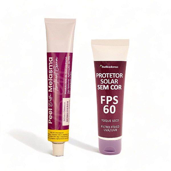 Kit Clareador Facial PeelBella 30g e Protetor Solar Facial FPS60 30g - Belladona