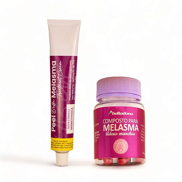 Kit Clareador Facial PeelBella 30g + Cápsulas Antioxidante para Melasma 30cáps - Belladona