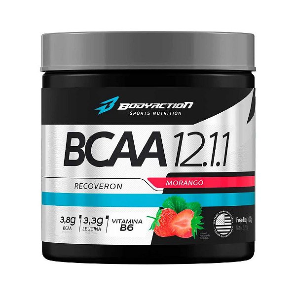 BCAA 12:1:1 Recoveron - Sabor Morango Silvestre 100g - BodyAction