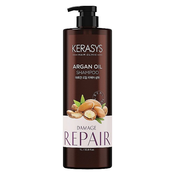 Shampoo Kerasys Argan Oil 1L – Hidratação Profunda e Revitalização Capilar
