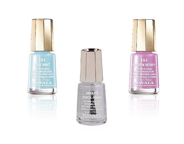 Trio Esmaltes Les Glacés e QMinute Quic - Mavala
