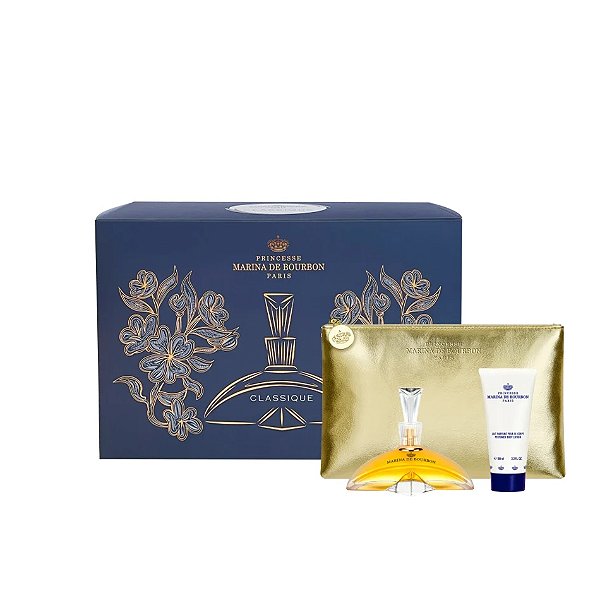 Kit Coffret Classique - EDP + Body Lotion + Necessáire - Marina de Bourbon