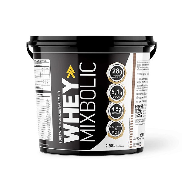 Whey Mix Bolic - 28g de Proteínas por dose - Sabor Chocolate 2,268kg - Sports Nutrition