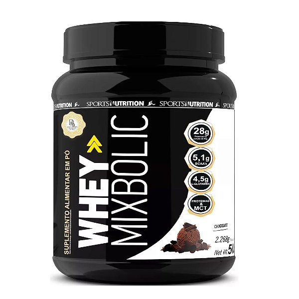 Whey Mix Bolic - 28g de Proteínas por dose - Sabor Chocolate 2,268kg - Sports Nutrition