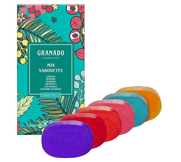 Kit de Sabonetes Mix Terrapeutics - 6 unid. 90g cada - Granado