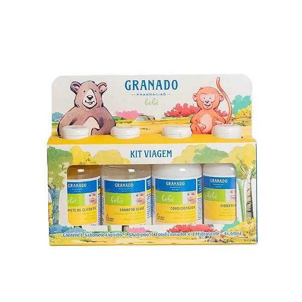 Kit Viagem do Bebê - 4 minis Sh/Cond/Sab/Hidr. - Granado