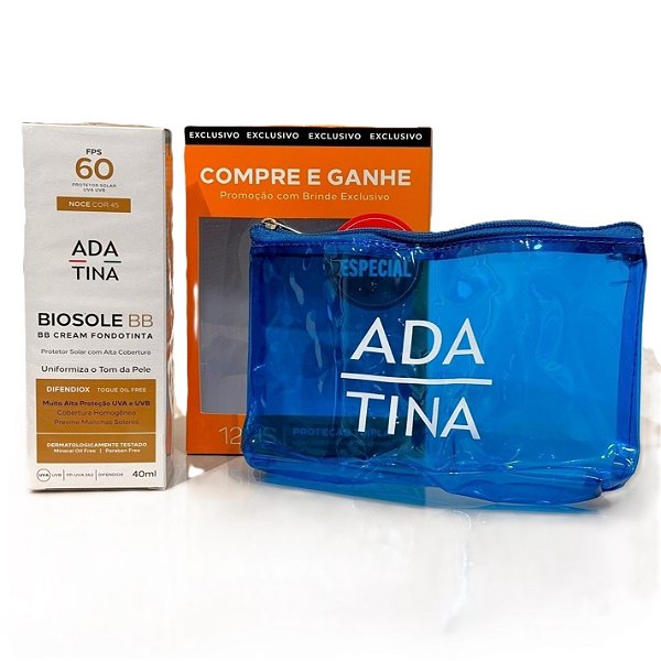 Protetor Solar Biosole BB Cream FPS60 Cor: Noce 45 - 40ml + Necessaire - Ada Tina