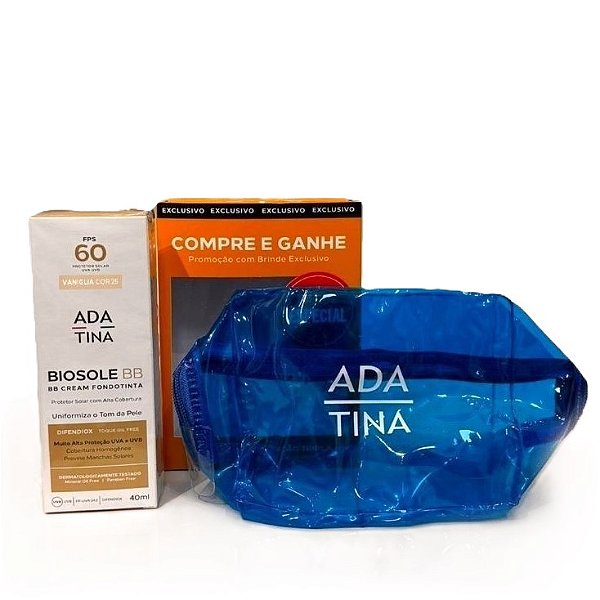 Protetor Solar Biosole BB Cream FPS60 - Cor: Vaniglia 25 - 40ml + Necessaire - Ada Tina