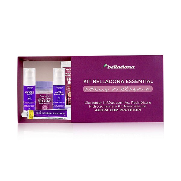 Novo Kit Adeus Melasma - Original Belladona Completo com Estojo - Exclusivo Preço Promocional Outdoor