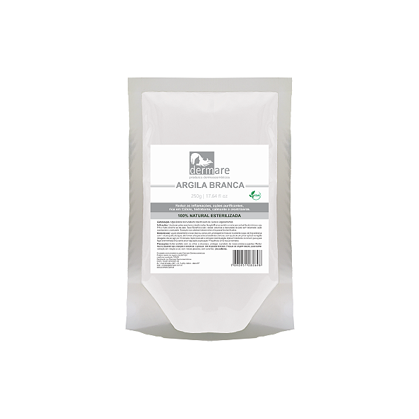 Argila Branca - Ação Hidratação Intensiva P/ Peles Sensíveis 250g - Dermare