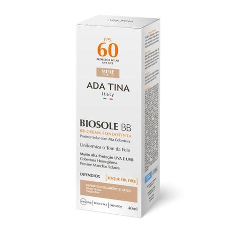 Protetor Solar Biosole BB Cream FPS60- Cor: Miele 35 - 40ml - Ada Tina