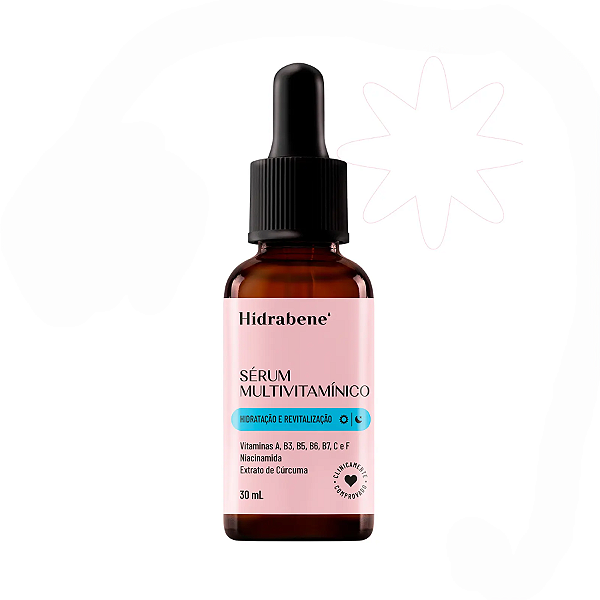 Sérum Hidratante Facial Multivitamínico 30ml - Hidrabene