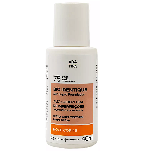 Base Fluída Alta Cobertura | Bio. Identique FPS75 Cor: Noce 40ml - Ada Tina