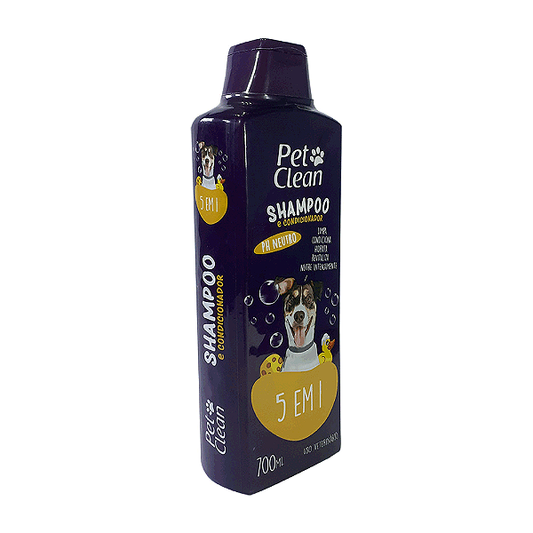 Shampoo & Condicionador 5 em 1 p/ Cães e Gatos 700ml - Pet Clean