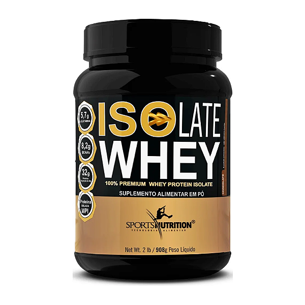 Whey Isolado | Isolate 32g de proteína por dose - Sabor Chocolate 908g - Sports Nutrition