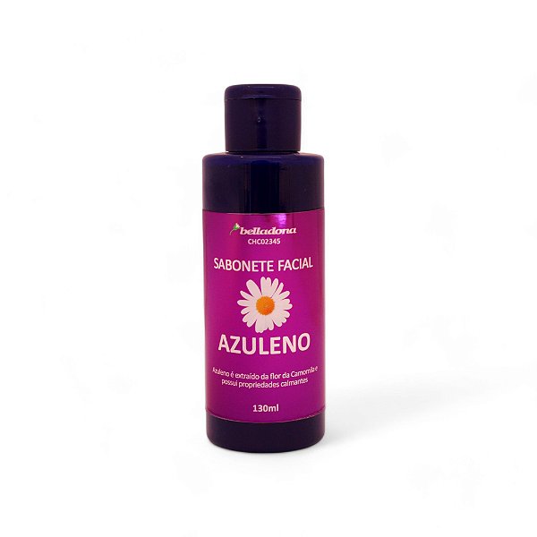 Sabonete Líquido Facial Azuleno - Calmante e Antiinflamatório - 130mL - Belladona