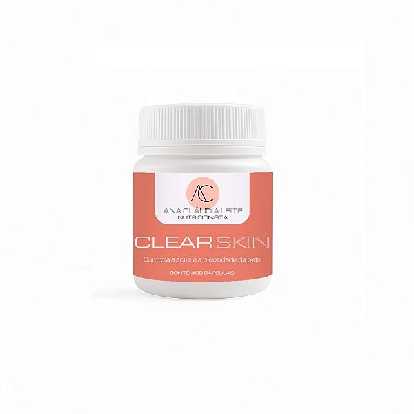Clear Skin – Suplemento para Pele Acneica com Ação Anti-inflamatória - 30 doses