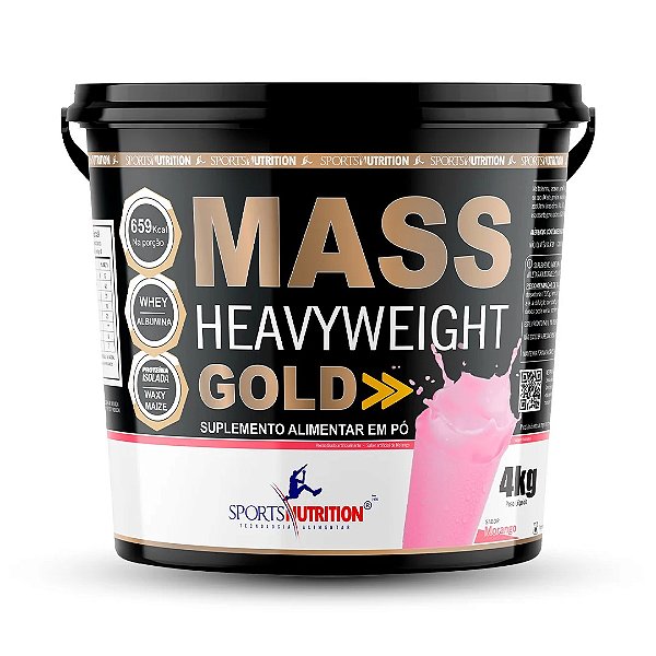 Hipercalórico | Heavyweight Gold - Morango 4kg -Sports Nutrition