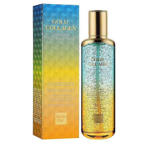 Sérum Tônico 2 em 1 com Ouro e Colágeno Nourishing 130ml - Farmstay
