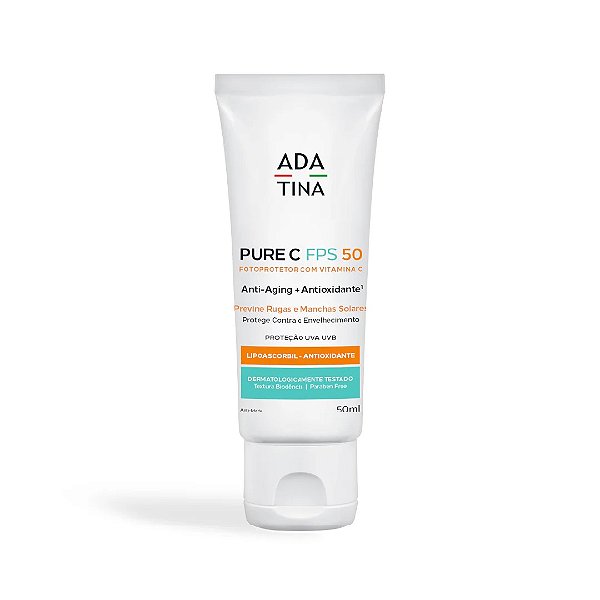 Protetor Solar com FPS50 Vitamina C e Niacinamida Clareadora | Pure C - 50ml