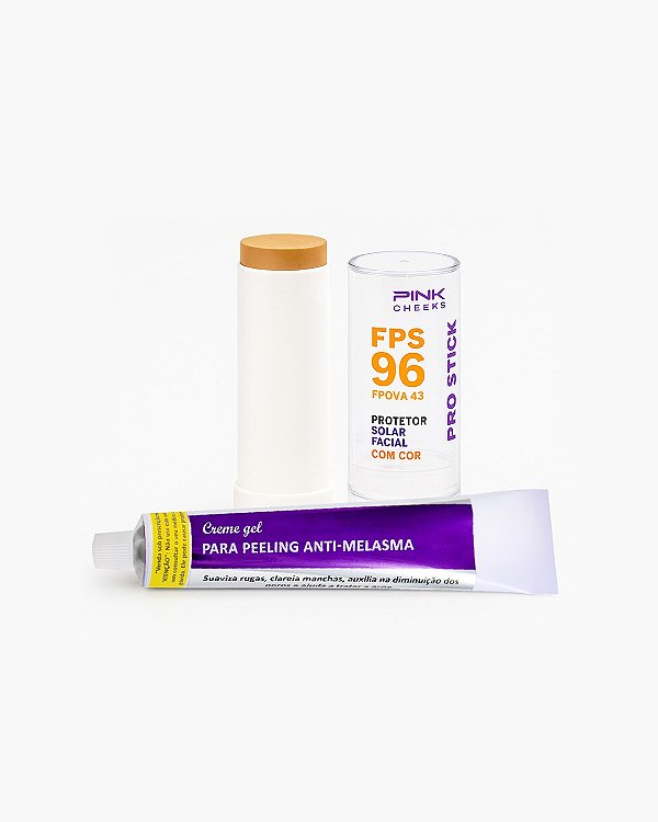 Kit Renova & Protege – Creme Gel Anti-Melasma Belladona + Protetor Solar FPS96 ProStick 15 Pink Cheeks