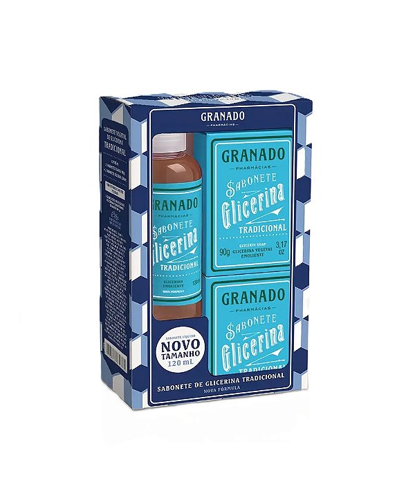 Kit 1 Sabonete Líquido + 2 Barras de Glicerina Tradicional – Granado