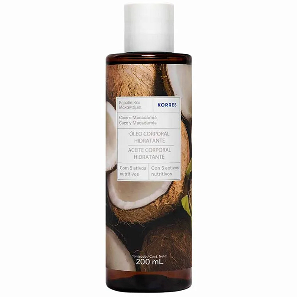 Óleo de Banho Desodorante Corporal - Côco e Macadâmia 200ml - Korres