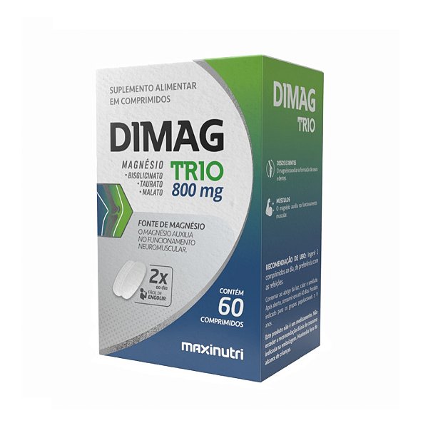 Dimag Trio (Dimalato, Quelato e Taurato) 60 caps - Maxinutri