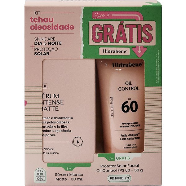Kit Sérum Intense Matte 30 mL + FPS Oil Control 60 – 50g - Hidrabene