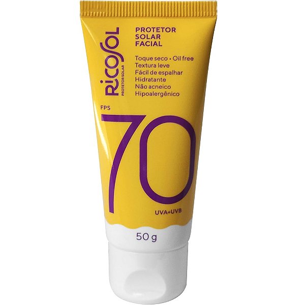 Protetor Solar FPS70 Oil Free e Toque Seco 50g - RICOSOL