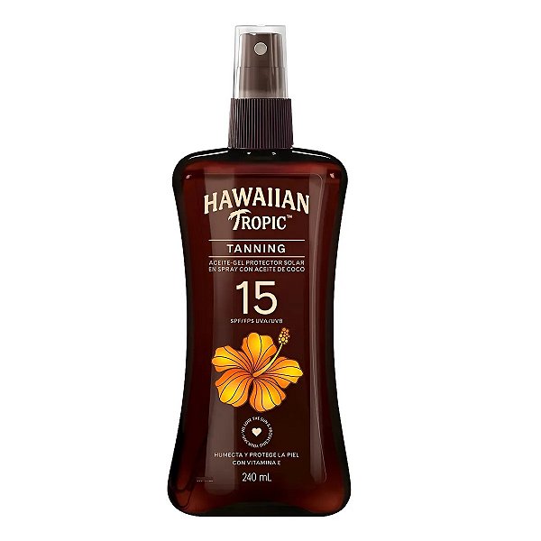 Óleo Bronzeador Spray FPS15 Hawaiian Tropic Coconut Oil - 240ml