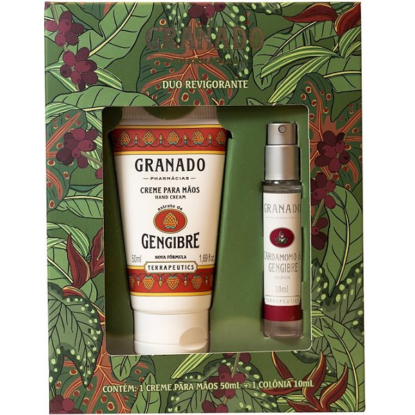 Kit Presente Granado | Creme Mãos Gengibre 50ml + Colônia Cardamomo e Gengibre 10ml