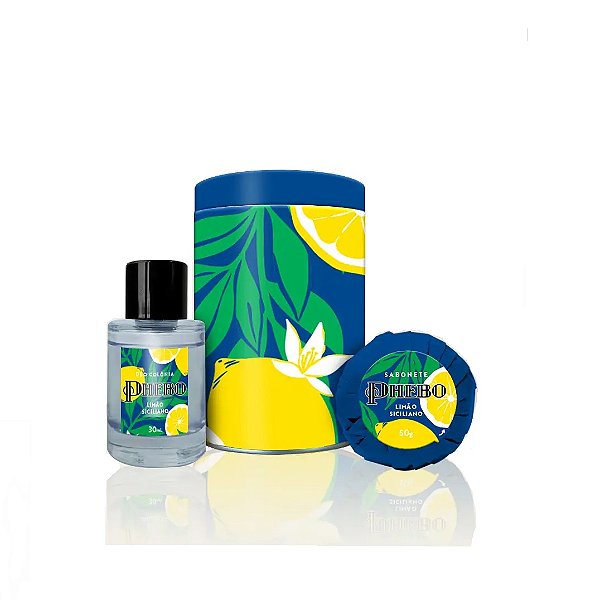 Kit Latinha Phebo | Colônia 30ml & Sabonete em Barra Limão Siciliano