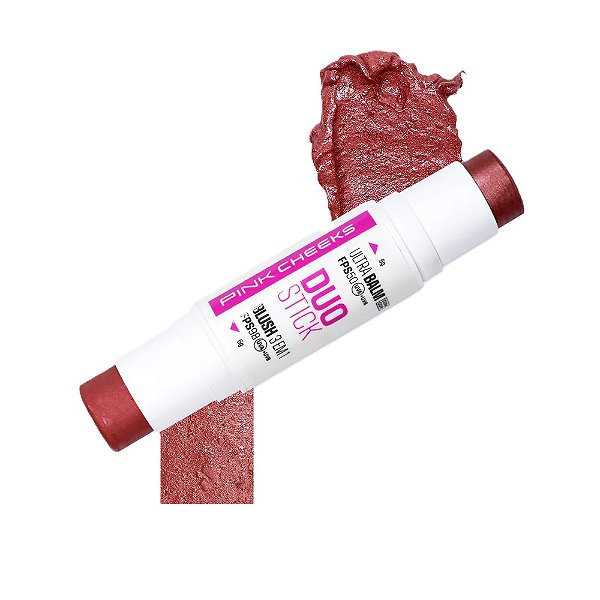Duo Stick Blush | Ginga Carioca FPS98 e Ultra Balm Beijo Carioca FPS50 - Pink Cheeks