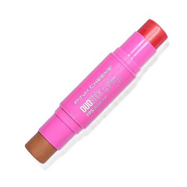 Duo Stick by Manu Cit | Coral e Bronzer Areia FPS98 FPUVA 46 - Pink Cheeks