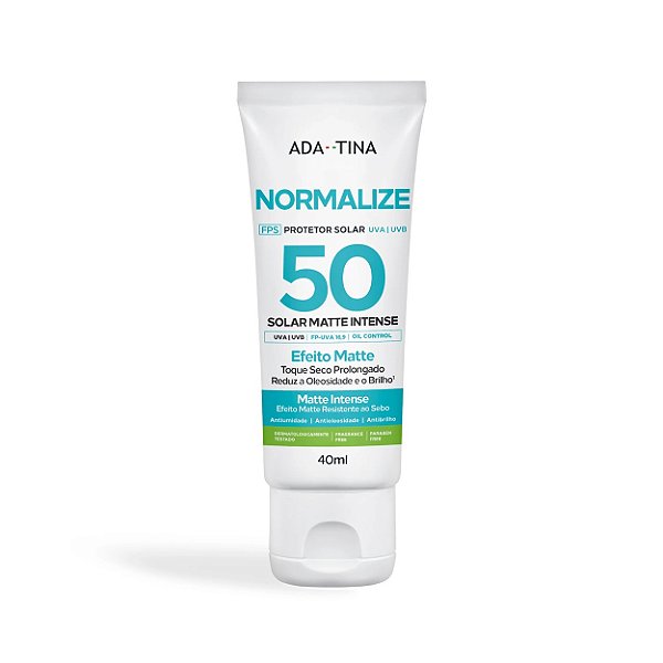 Protetor Solar Facial FPS50 40g –Normalize Solar Matte Intense –ADA TINA
