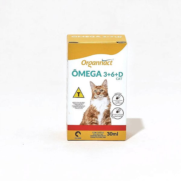 Suplemento Ômega 3+6+D para Gatos 30ml - Organnact