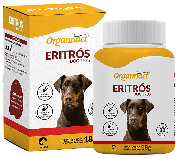 Suplemento Vitamínico Eritrós para Dogs Anêmicos - Organnact - 18g