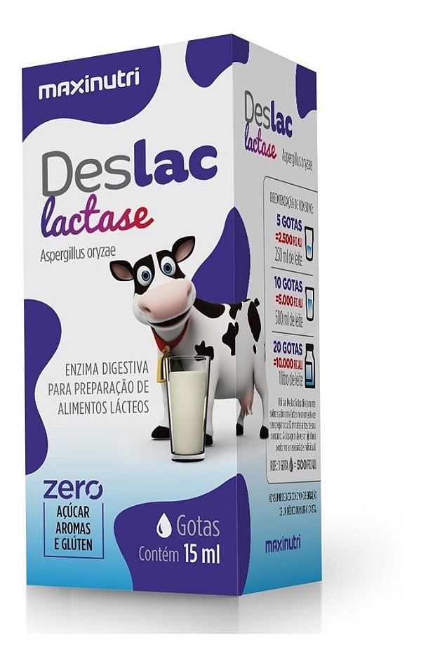 Deslac Maxinutri - Adeus Intolerância à Lactose - 15ml