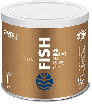 Vital Fish Ômega 3 - EPA/DHA + Vit E - 60 cáps de 1.000mg