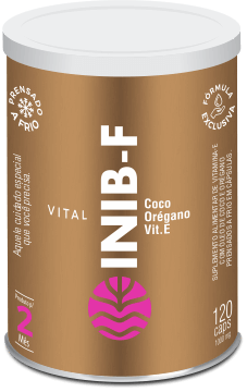 Vital Inib F - Óleo de coco e orégano prensados a frio em cápsulas - 60 cáps de 1.000mg