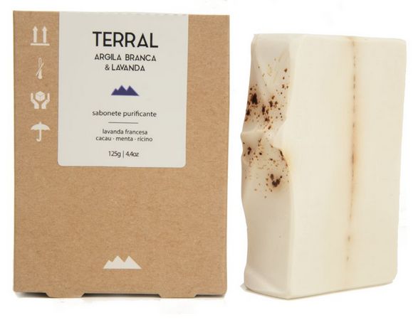 Sabonete de Argila Branca e Lavanda 125g – Terral