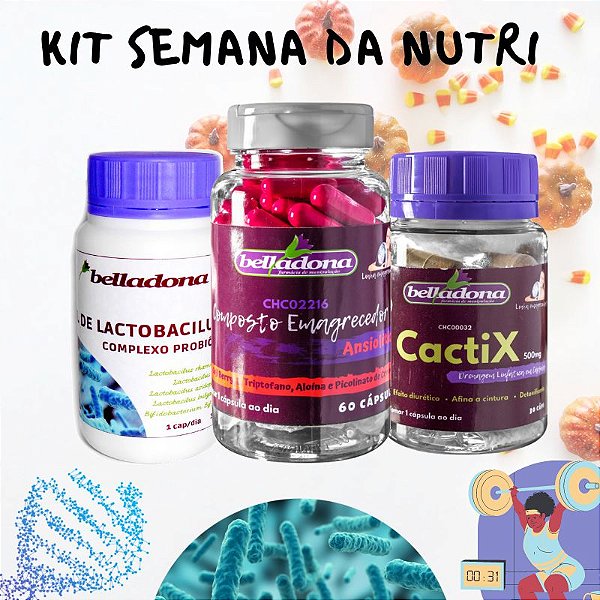 Kit Especial Semana da Nutri - Lactobacillus + Ansiolítico Alimentar + Detox