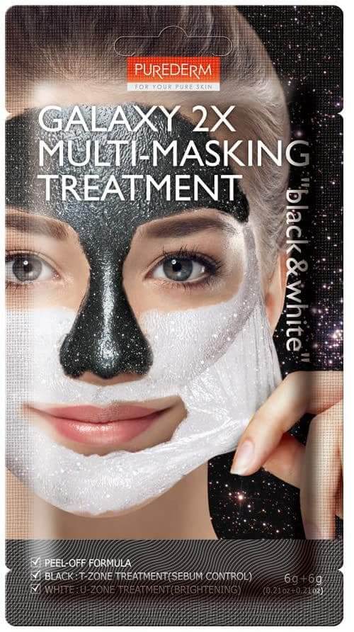 Máscara Facial Purederm Black and White Galaxy 2X Multi-Masking Treatment -12 g