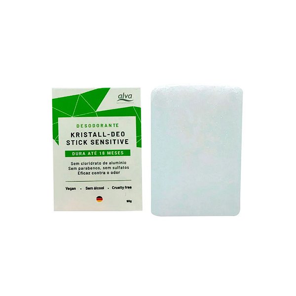 Desodorante Refil Pedra Cristal Stick Sensitive 90g – Alva