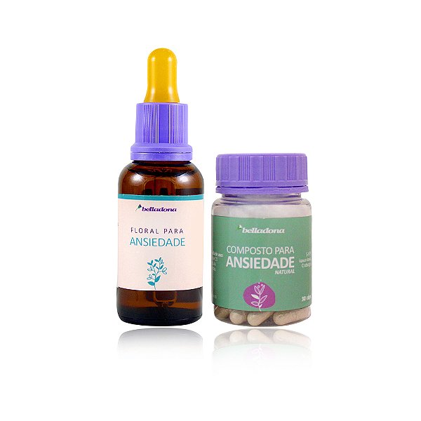 Kit Ansiedade - Composto oral 30 cápsulas + Floral 30ml