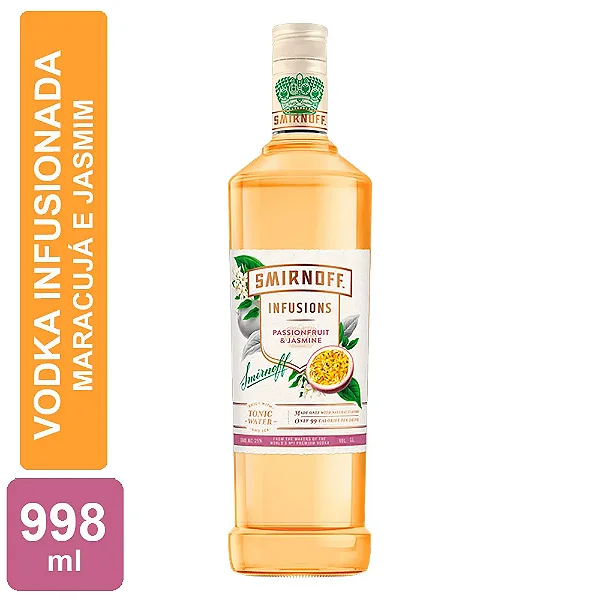 Vodka Smirnoff Infusions Maracujá e Jasmine 998ml